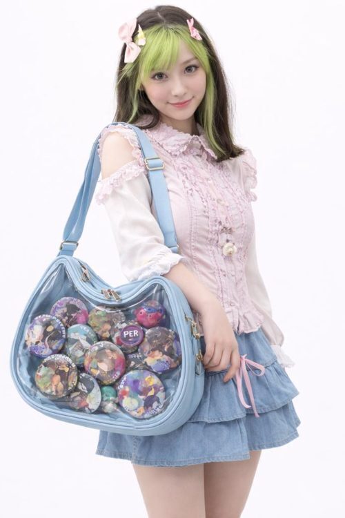 Ita Shoulder Bag with Clear Window for Pin Display