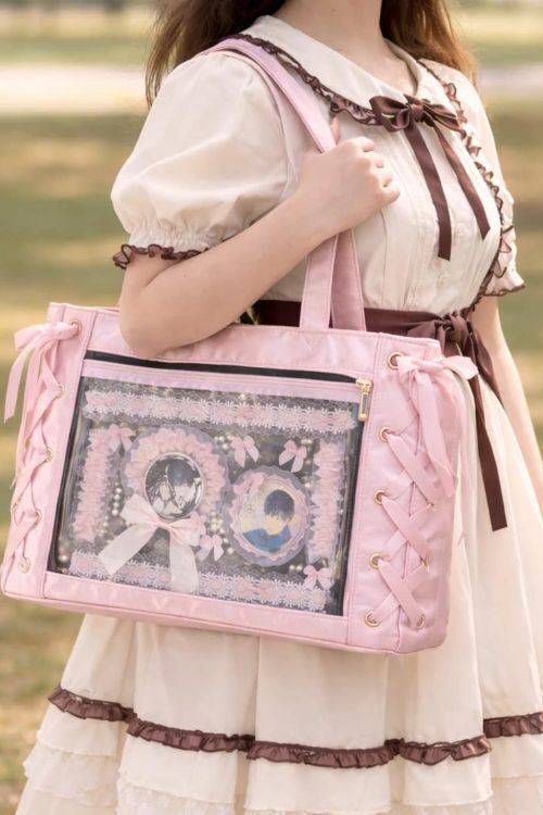 Ita Shoulder Bag with Clear Window for Plushies and Pins