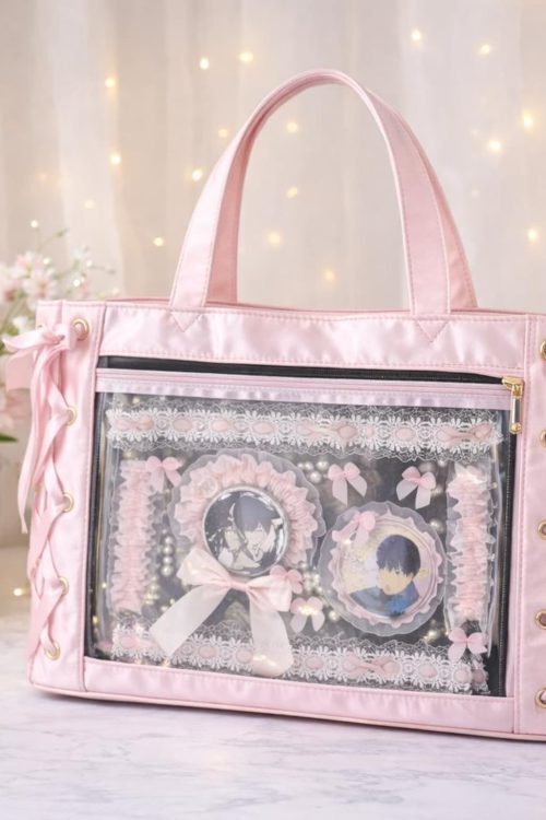 Ita Shoulder Bag with Clear Window for Plushies and Pins