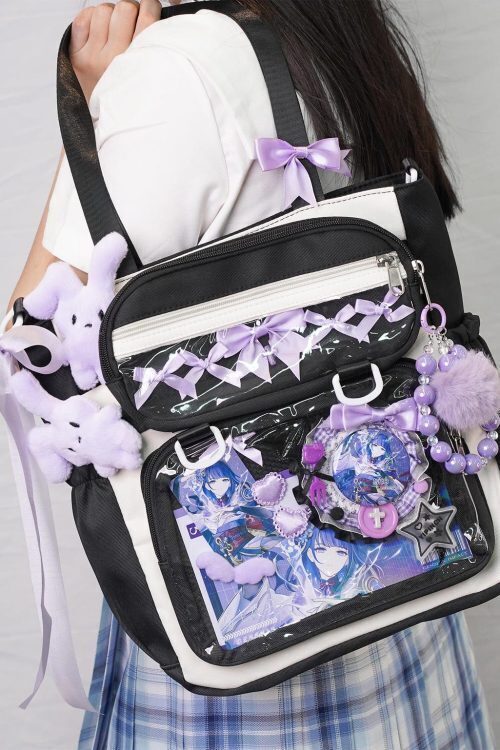 Ita Shoulder Bag with Clear Window for Plushies and Pins