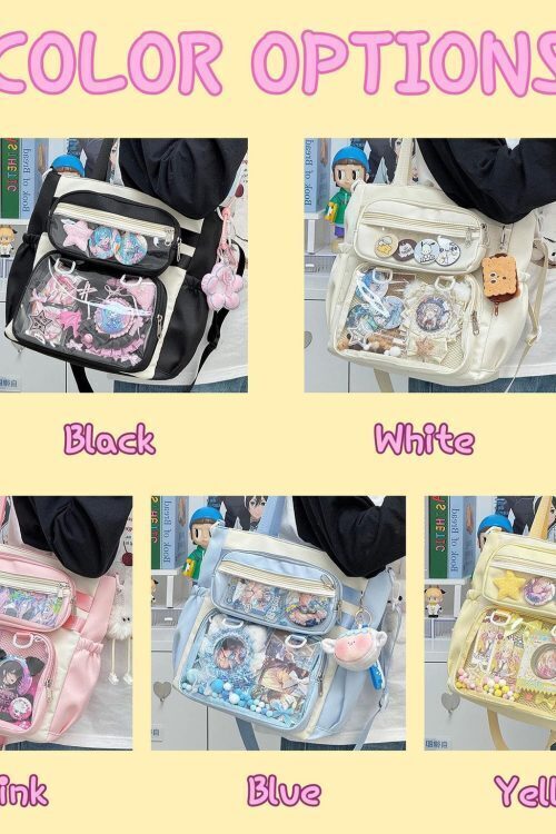 Ita Shoulder Bag with Clear Window for Plushies and Pins