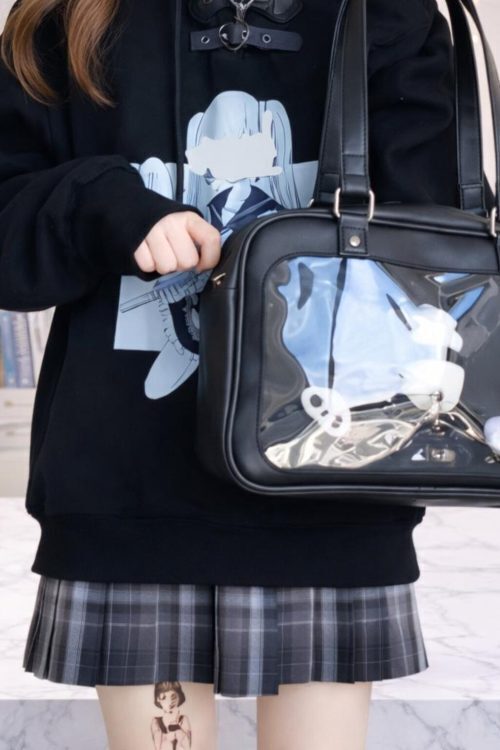 Ita Shoulder Bag with Clear Window for Plushies and Pins