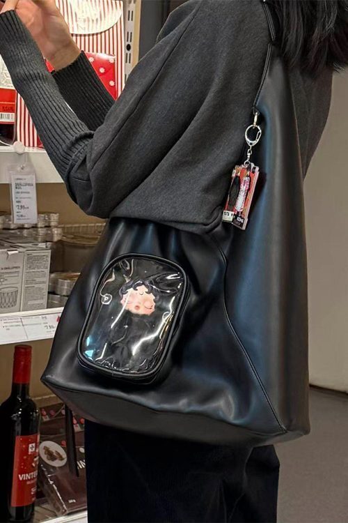 Ita Shoulder Bag with Clear Window for Plushies and Pins