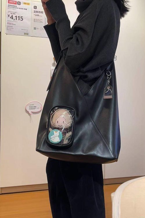 Ita Shoulder Bag with Clear Window for Plushies and Pins