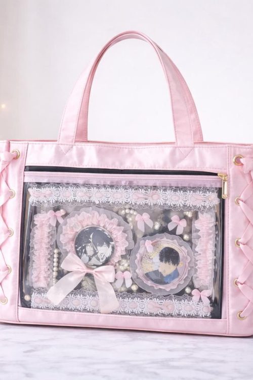 Ita Shoulder Bag with Clear Window for Plushies and Pins