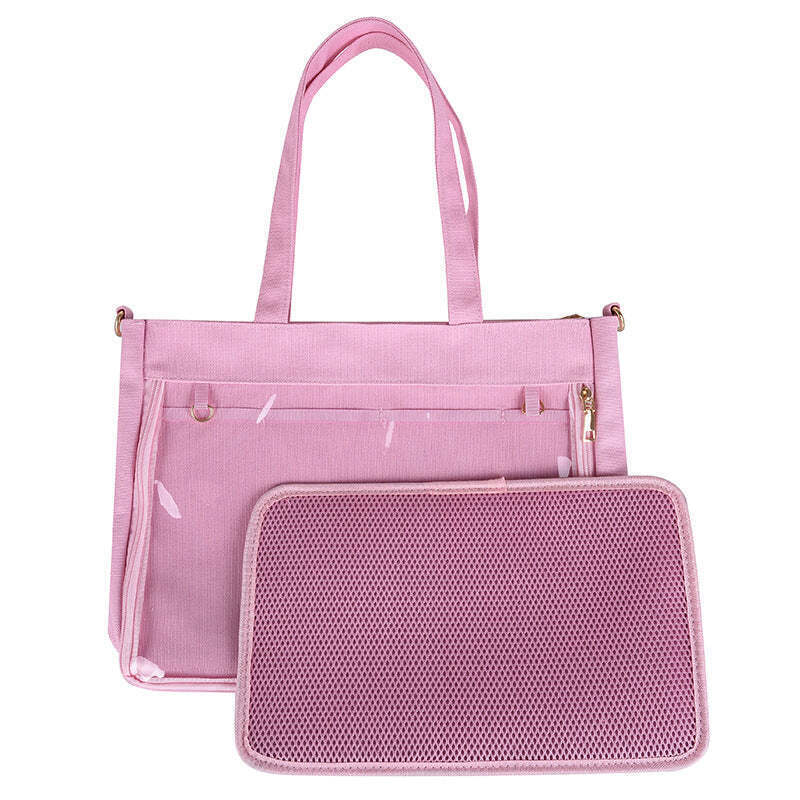 Ita Tote Bag with Clear Window and Included Insert Ita Tote Bag with Clear Window and Included Insert