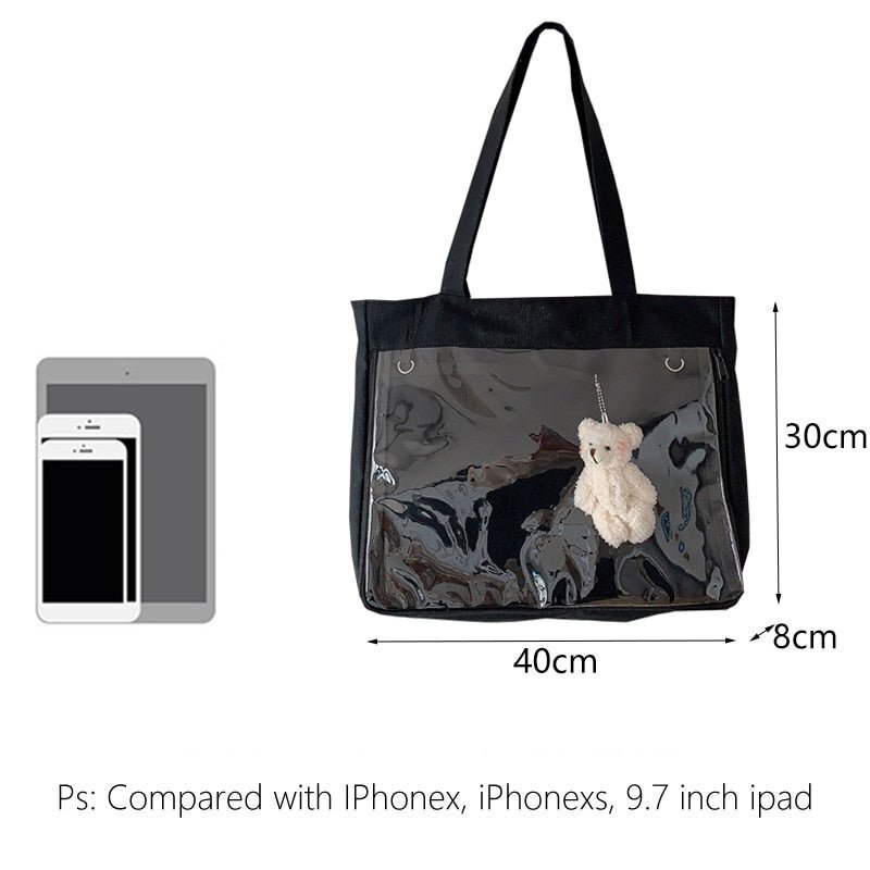 Ita Tote Bag with Clear Window and Included Insert Ita Tote Bag with Clear Window and Included Insert