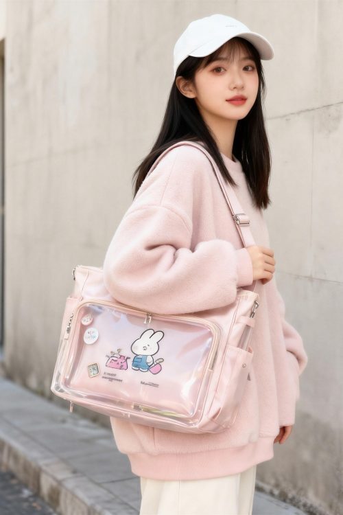 Ita Tote Bag with Clear Window for Photocards and Pins