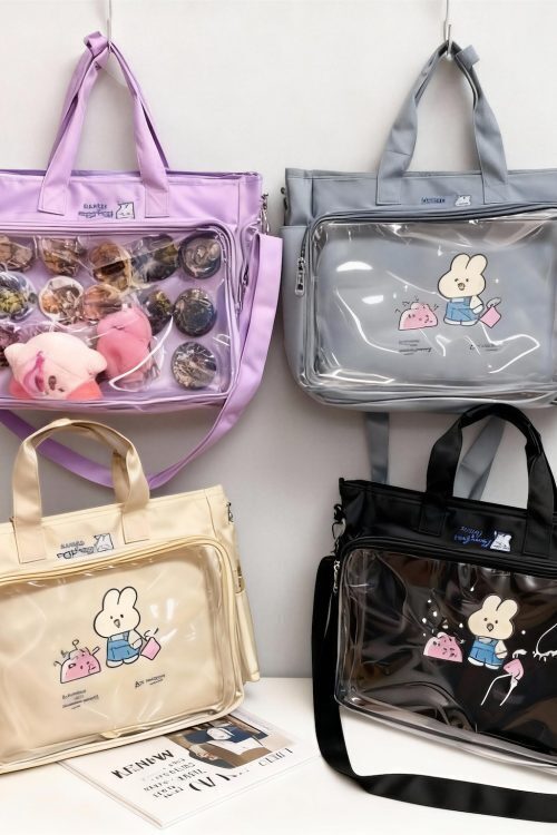 Ita Tote Bag with Clear Window for Photocards and Pins