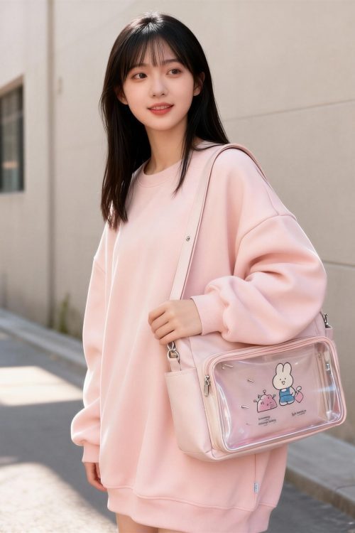 Ita Tote Bag with Clear Window for Photocards and Pins