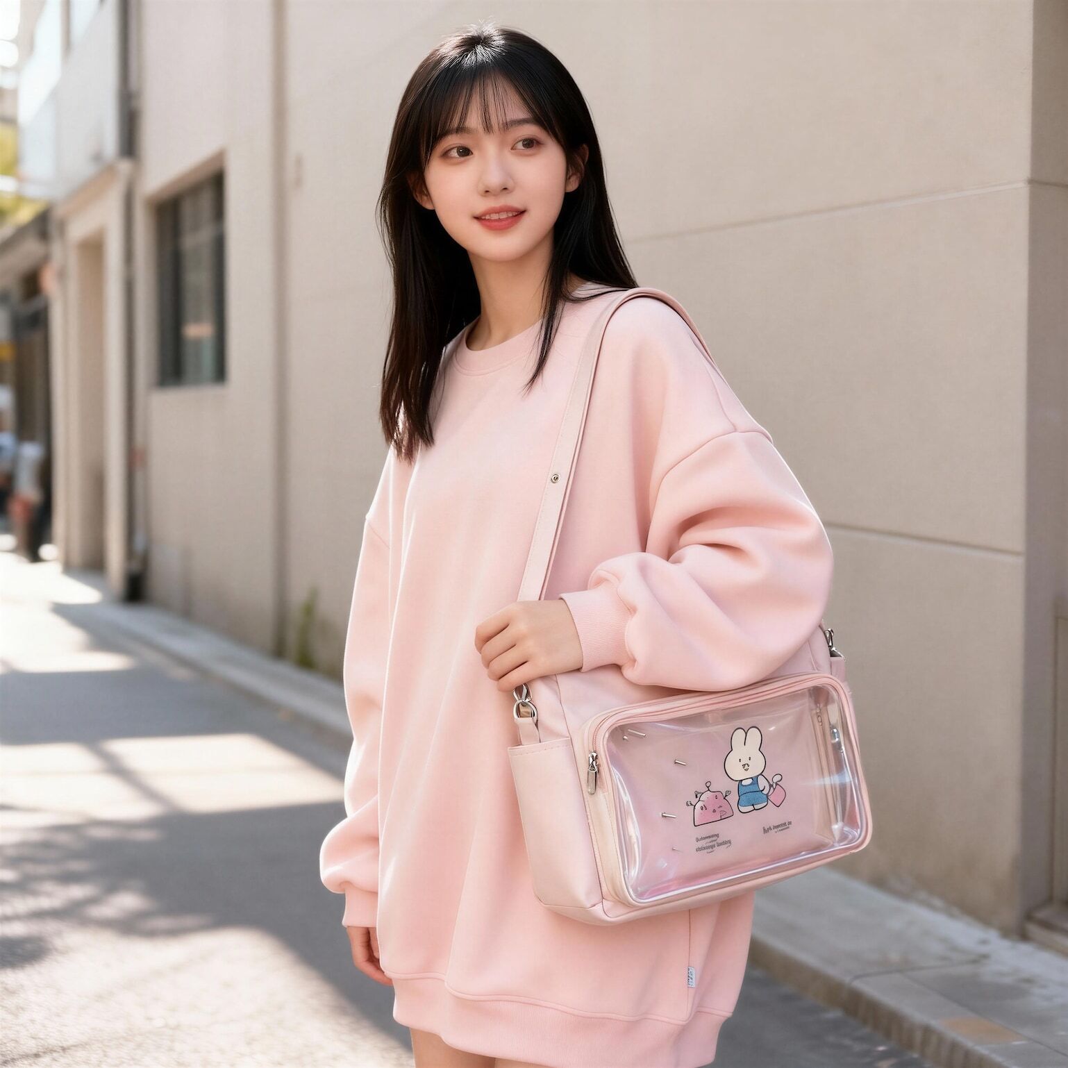 Ita Tote Bag with Clear Window for Photocards and Pins Ita Tote Bag with Clear Window for Photocards and Pins