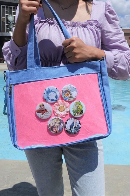 Ita Tote Bag with Clear Window for Pin Display