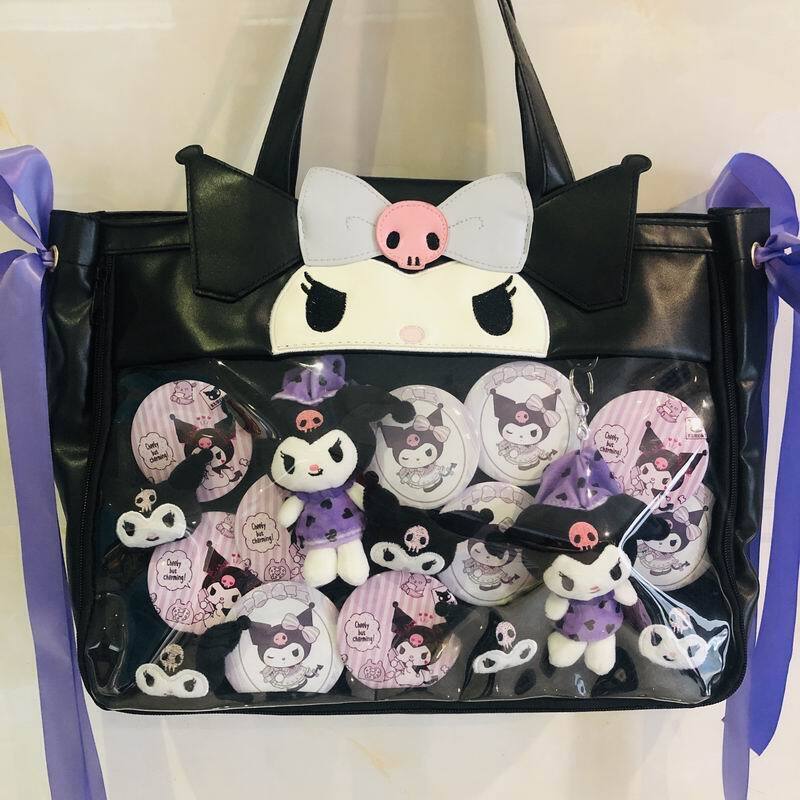 Ita Tote Bag with Clear Window for Pin Display Ita Tote Bag with Clear Window for Pin Display