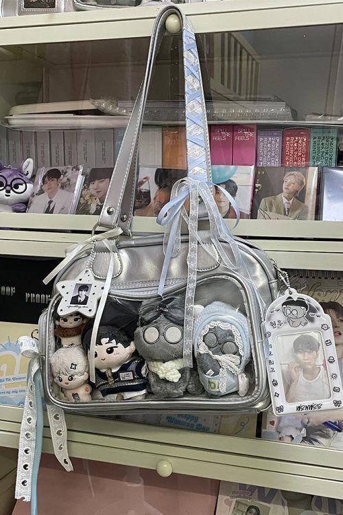 Japanese JK Style Ita Bag with Clear Window for Plushies and Pins
