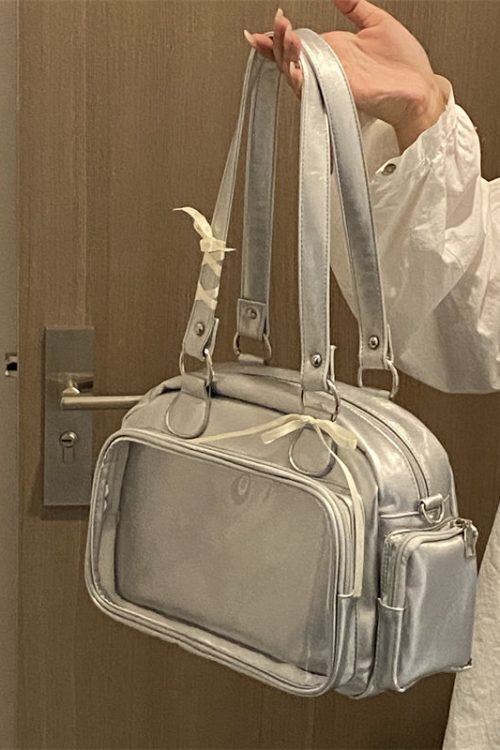 Japanese JK Style Ita Bag with Clear Window for Plushies and Pins