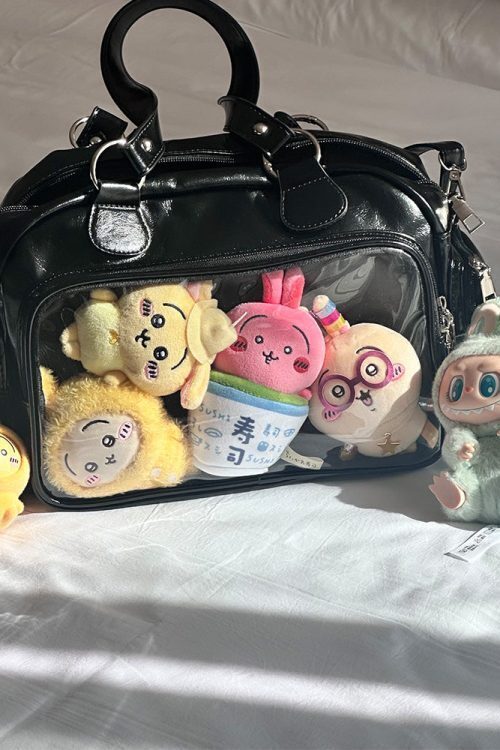 Japanese JK Style Ita Bag with Clear Window for Plushies and Pins