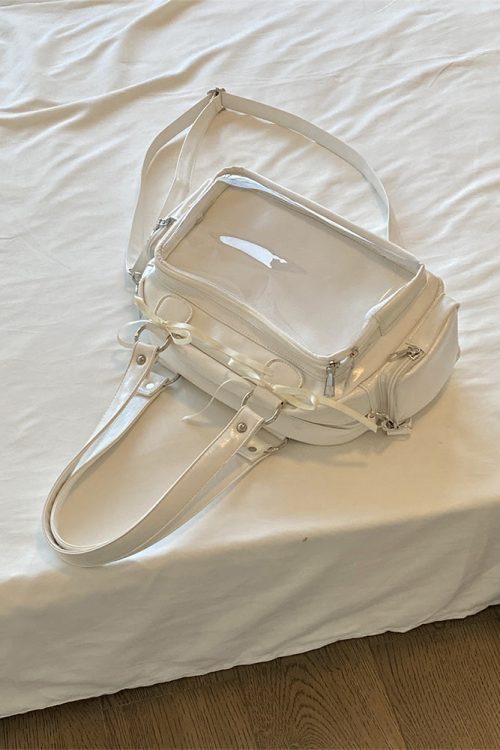 Japanese JK Style Ita Bag with Clear Window for Plushies and Pins