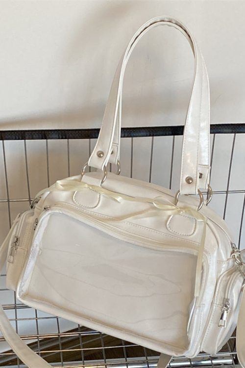 Japanese JK Style Ita Bag with Clear Window for Plushies and Pins
