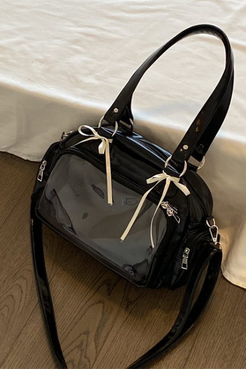 Japanese JK Style Ita Bag with Clear Window for Plushies and Pins