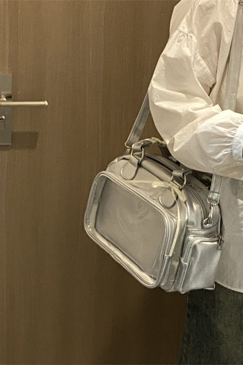 Japanese JK Style Ita Bag with Clear Window for Plushies and Pins