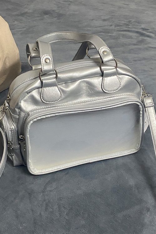 Japanese JK Style Ita Bag with Clear Window for Plushies and Pins