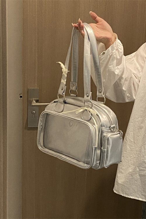 Japanese JK Style Ita Bag with Clear Window for Plushies and Pins