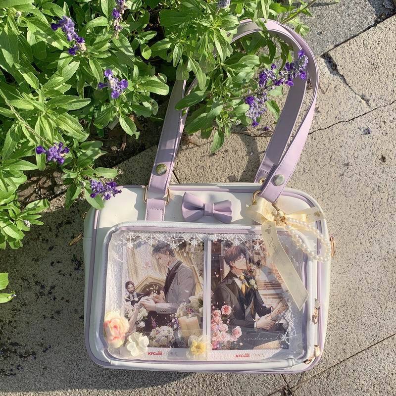 Japanese Transparent Ita Bag with Clear Window for Pin Display Japanese Transparent Ita Bag with Clear Window for Pin Display