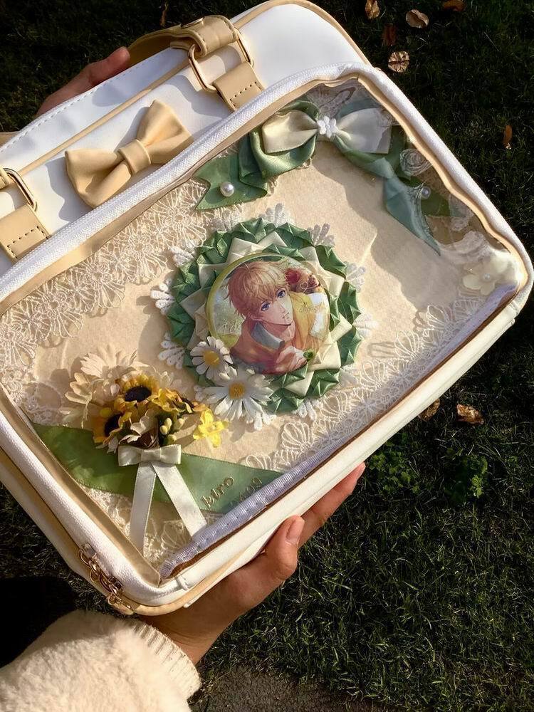 Japanese Transparent Ita Bag with Clear Window for Pin Display Japanese Transparent Ita Bag with Clear Window for Pin Display