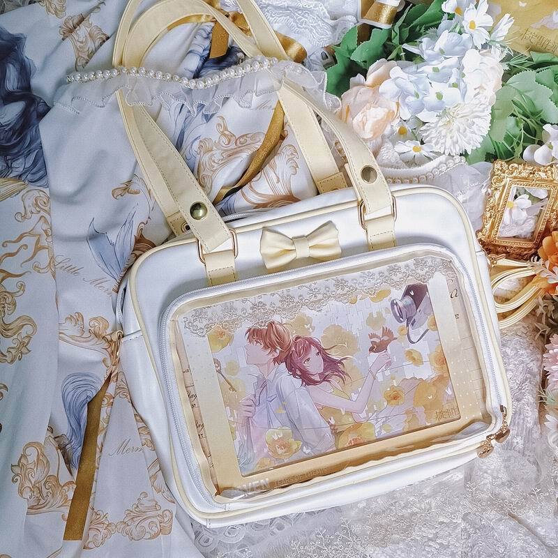Japanese Transparent Ita Bag with Clear Window for Pin Display Japanese Transparent Ita Bag with Clear Window for Pin Display