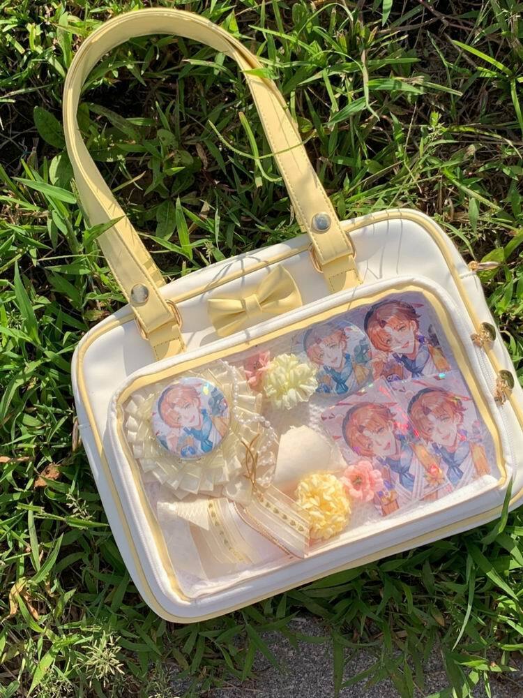 Japanese Transparent Ita Bag with Clear Window for Pin Display Japanese Transparent Ita Bag with Clear Window for Pin Display
