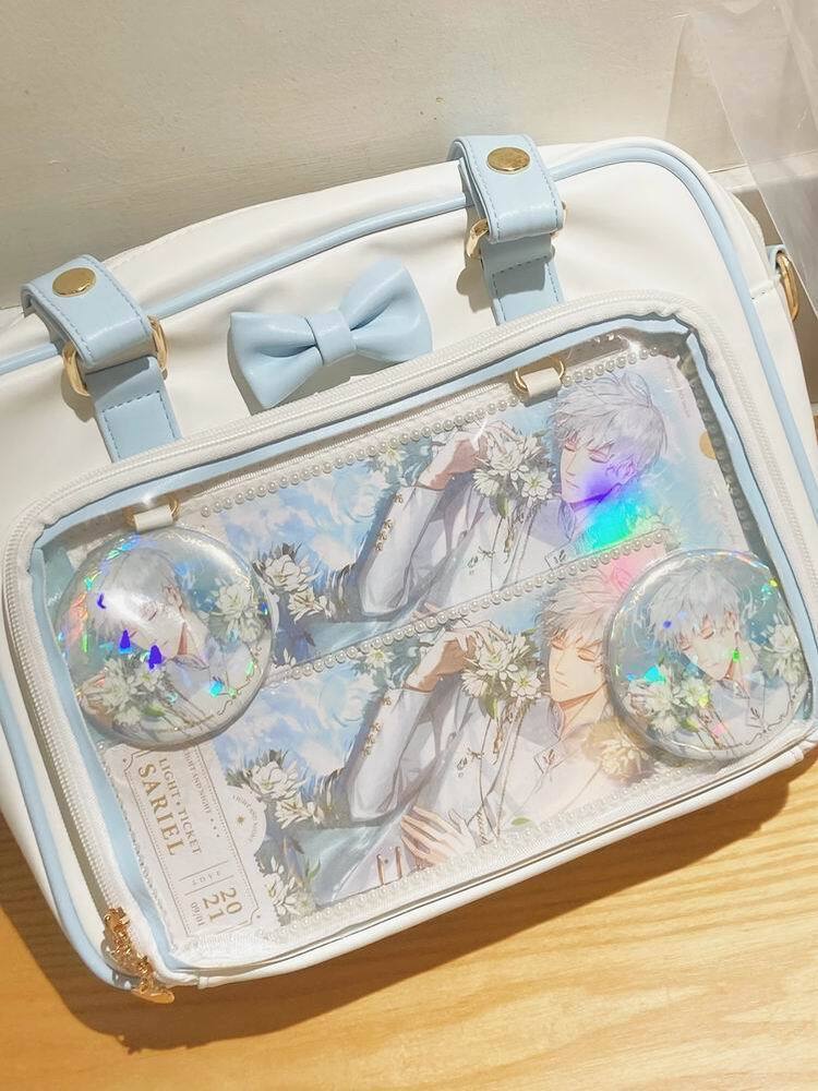 Japanese Transparent Ita Bag with Clear Window for Pin Display Japanese Transparent Ita Bag with Clear Window for Pin Display
