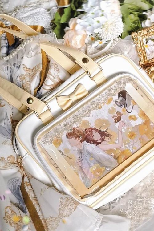Japanese Transparent Ita Bag with Clear Window for Pin Display
