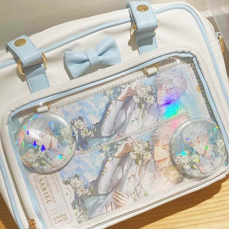 Japanese Transparent Ita Bag with Clear Window for Pin Display Japanese Transparent Ita Bag with Clear Window for Pin Display