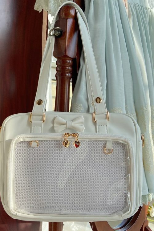 Japanese Transparent Ita Bag with Clear Window for Pin Display
