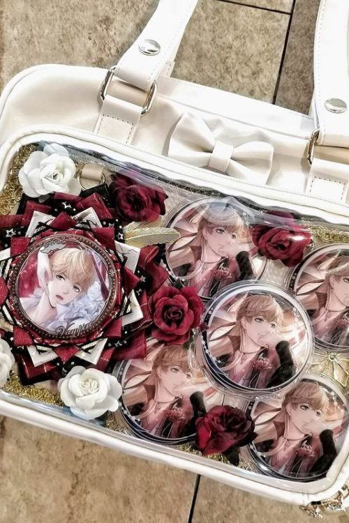 Japanese Transparent Ita Bag with Clear Window for Pin Display