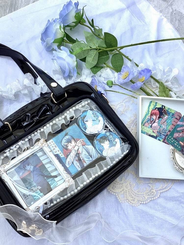 Japanese Transparent Ita Bag with Clear Window for Pin Display Japanese Transparent Ita Bag with Clear Window for Pin Display