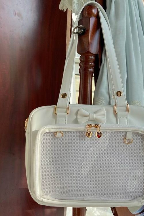 Japanese Transparent Ita Bag with Clear Window for Pin Display