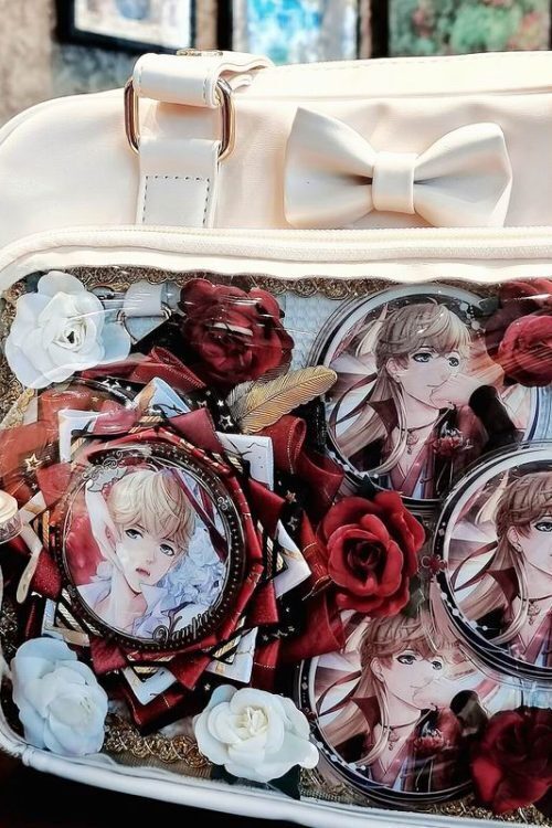 Japanese Transparent Ita Bag with Clear Window for Pin Display