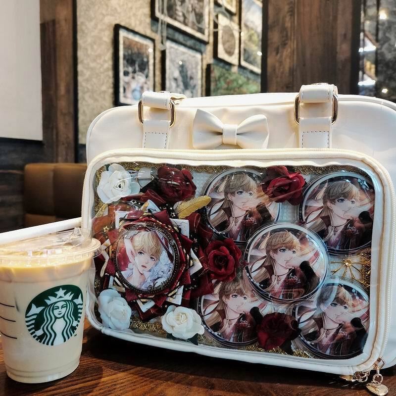 Japanese Transparent Ita Bag with Clear Window for Pin Display Japanese Transparent Ita Bag with Clear Window for Pin Display