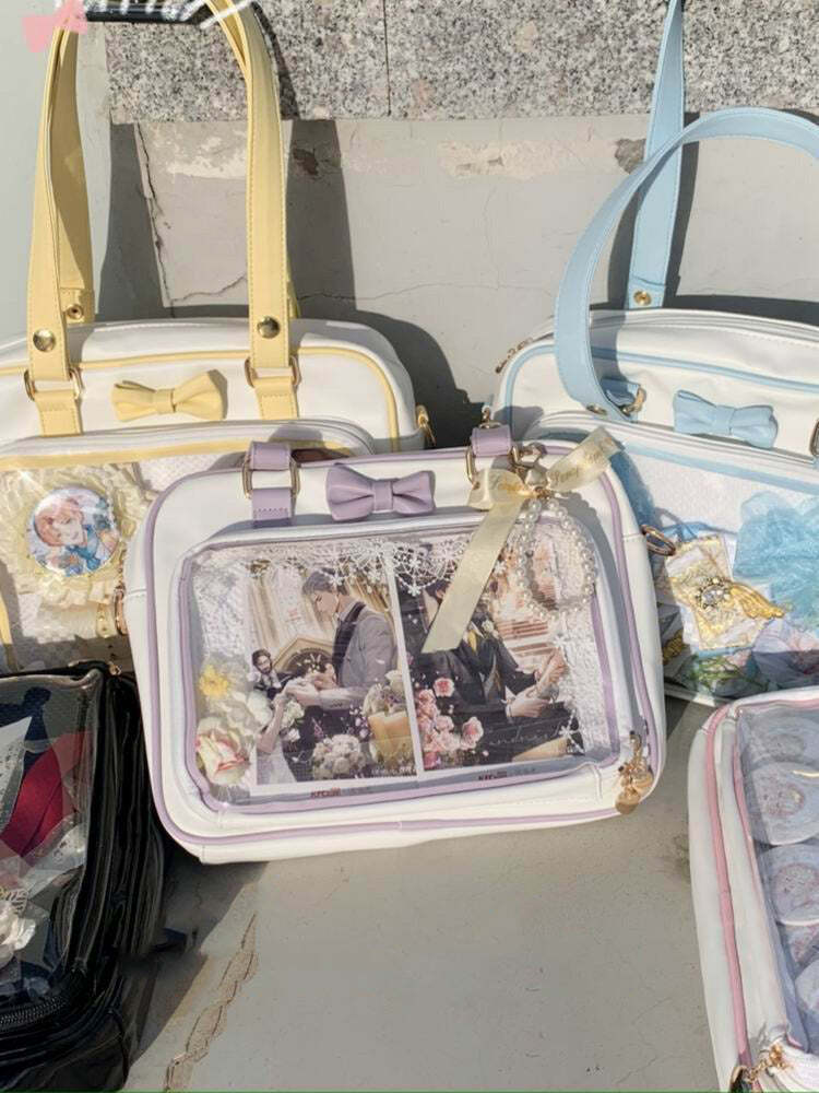 Japanese Transparent Ita Bag with Clear Window for Pin Display Japanese Transparent Ita Bag with Clear Window for Pin Display