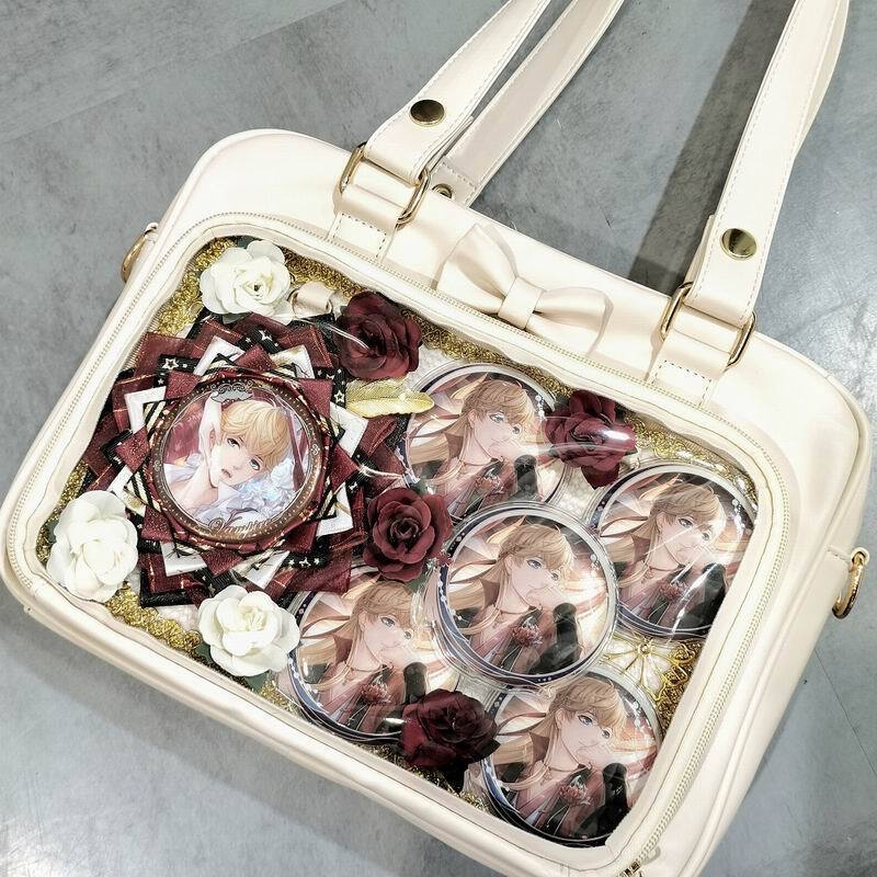 Japanese Transparent Ita Bag with Clear Window for Pin Display Japanese Transparent Ita Bag with Clear Window for Pin Display