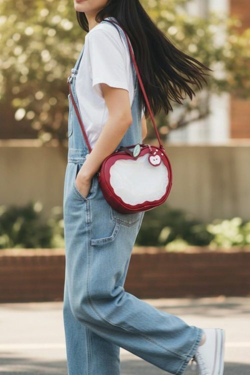 Kawaii Apple Convertible Ita Bag for Pin Display
