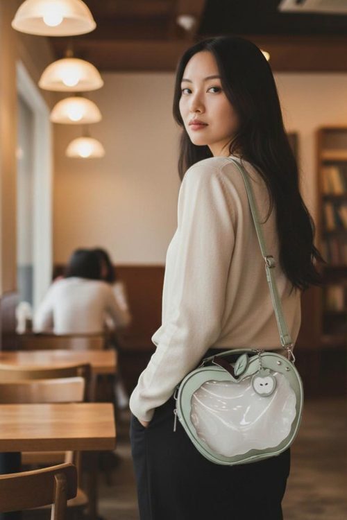 Kawaii Apple Convertible Ita Bag for Pin Display