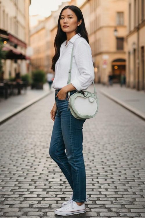 Kawaii Apple Convertible Ita Bag for Pin Display