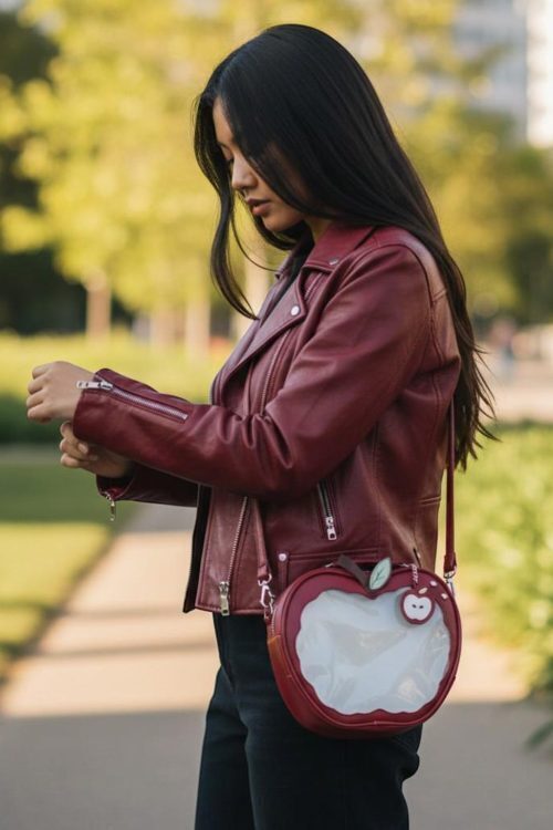 Kawaii Apple Convertible Ita Bag for Pin Display