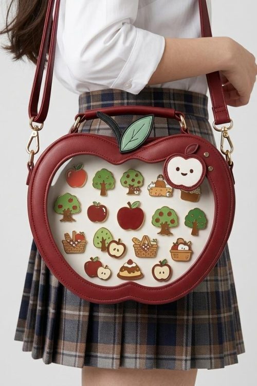 Kawaii Apple Convertible Ita Bag for Pin Display