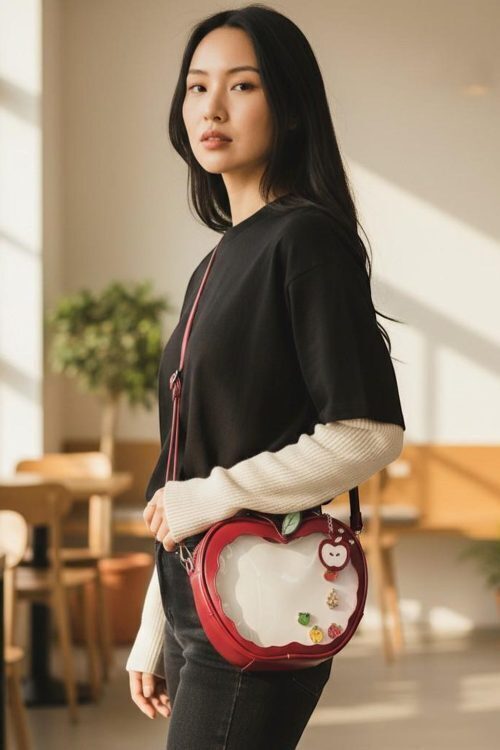 Kawaii Apple Convertible Ita Bag for Pin Display