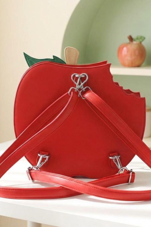 Kawaii Apple Convertible Ita Bag with Clear Window for Plushies and Pins