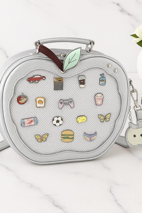 Kawaii Apple Ita Backpack with Clear Window for Plushies and Pins