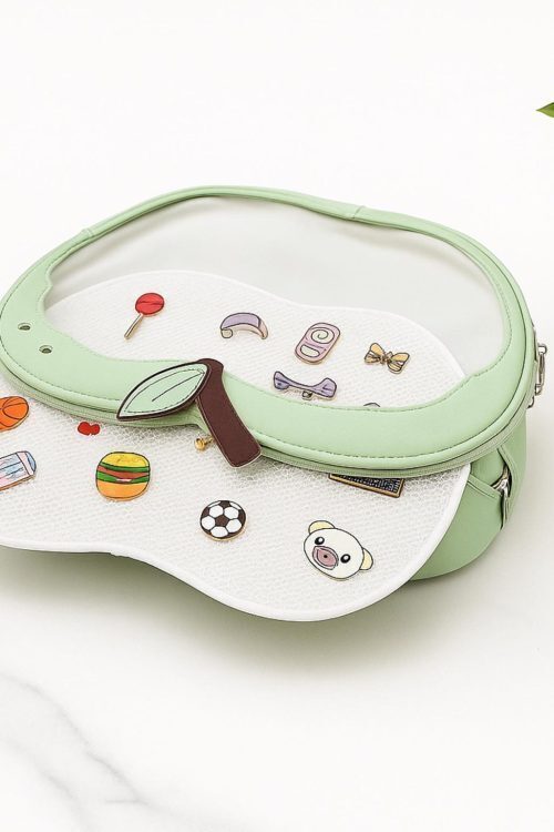 Kawaii Apple Ita Backpack with Clear Window for Plushies and Pins